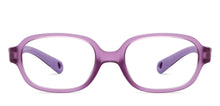 Load image into Gallery viewer, Purple Oval Full Rim Kids Eyeglasses by Hooper-210489