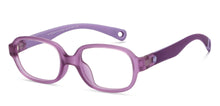 Load image into Gallery viewer, Purple Oval Full Rim Kids Eyeglasses by Hooper-210489