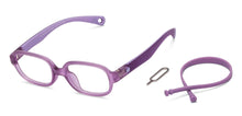 Load image into Gallery viewer, Purple Oval Full Rim Kids Eyeglasses by Hooper-210489