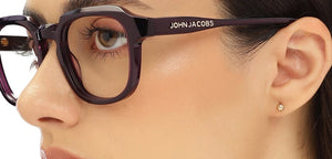 Purple Square Full Rim Unisex Eyeglasses by John Jacobs-215752
