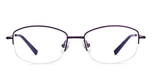 Purple Geometric Half Rim Women Eyeglasses by Vincent Chase-219728