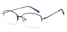 Load image into Gallery viewer, Purple Geometric Half Rim Women Eyeglasses by Vincent Chase-219728