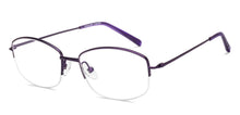 Load image into Gallery viewer, Purple Geometric Half Rim Women Eyeglasses by Vincent Chase-219728