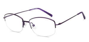 Purple Geometric Half Rim Women Eyeglasses by Vincent Chase-219728