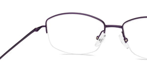 Purple Geometric Half Rim Women Eyeglasses by Vincent Chase-219728