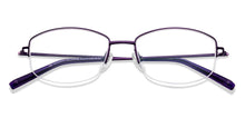 Load image into Gallery viewer, Purple Geometric Half Rim Women Eyeglasses by Vincent Chase-219728