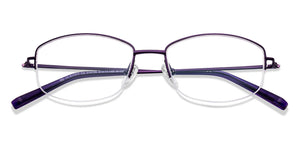 Purple Geometric Half Rim Women Eyeglasses by Vincent Chase-219728