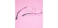 Load image into Gallery viewer, Purple Geometric Full Rim Kids Eyeglasses by Hooper-223270
