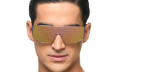 Load image into Gallery viewer, Gunmetal Geometric Full Rim Unisex Sunglasses by Lenskart STUDIO-216054