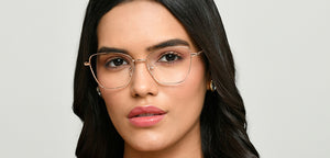 Gold Cat Eye Full Rim Women Eyeglasses by Vincent Chase-222703