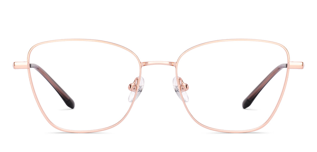 Gold Cat Eye Full Rim Women Eyeglasses by Vincent Chase-222703
