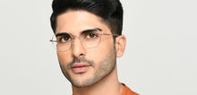 Load image into Gallery viewer, Rose Gold Geometric Full Rim Unisex Eyeglasses by Vincent Chase-222622