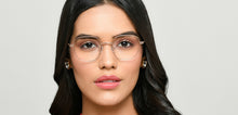 Load image into Gallery viewer, Rose Gold Geometric Full Rim Unisex Eyeglasses by Vincent Chase-222622