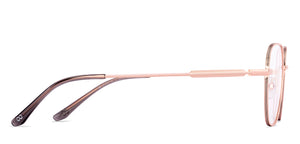 Rose Gold Geometric Full Rim Unisex Eyeglasses by Vincent Chase-222622