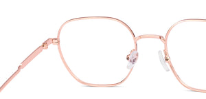 Rose Gold Geometric Full Rim Unisex Eyeglasses by Vincent Chase-222622