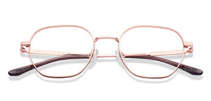 Rose Gold Geometric Full Rim Unisex Eyeglasses by Vincent Chase-222622