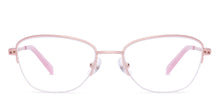 Load image into Gallery viewer, Gold Cat Eye Half Rim Women Eyeglasses by John Jacobs-225390
