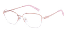 Load image into Gallery viewer, Gold Cat Eye Half Rim Women Eyeglasses by John Jacobs-225390