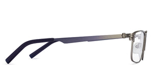 Gunmetal Rectangle Full Rim Unisex Eyeglasses by Vincent Chase-212868