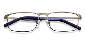 Gunmetal Rectangle Full Rim Unisex Eyeglasses by Vincent Chase-212868