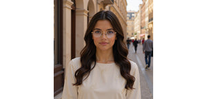 Rose Gold Oval Rimless Women Eyeglasses by Lenskart-232202