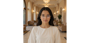 Rose Gold Oval Rimless Women Eyeglasses by Lenskart-232202