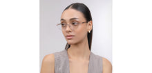 Load image into Gallery viewer, Gold Cat Eye Full Rim Women Eyeglasses by John Jacobs-222471