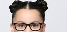 Load image into Gallery viewer, Black Rectangle Full Rim Kids Eyeglasses by Hooper-217502
