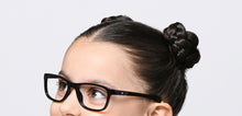 Load image into Gallery viewer, Black Rectangle Full Rim Kids Eyeglasses by Hooper-217502