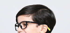 Black Rectangle Full Rim Kids Eyeglasses by Hooper-217502