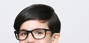 Black Rectangle Full Rim Kids Eyeglasses by Hooper-217502