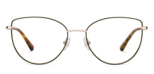 Load image into Gallery viewer, Shiny Gold Cat Eye Full Rim Women Eyeglasses by John Jacobs-223237