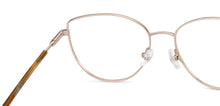 Load image into Gallery viewer, Shiny Gold Cat Eye Full Rim Women Eyeglasses by John Jacobs-223237