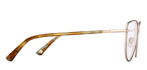 Shiny Gold Cat Eye Full Rim Women Eyeglasses by John Jacobs-223237