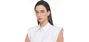 Shiny Gold Cat Eye Full Rim Women Eyeglasses by John Jacobs-223237