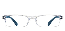 Load image into Gallery viewer, Transparent Rectangle Half Rim Unisex Eyeglasses by LENSKART BLU READERS-215725