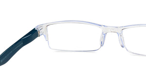 Transparent Rectangle Half Rim Unisex Eyeglasses by LENSKART BLU READERS-215725