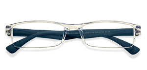 Transparent Rectangle Half Rim Unisex Eyeglasses by LENSKART BLU READERS-215725