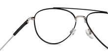 Load image into Gallery viewer, Black Aviator Full Rim Unisex Eyeglasses by John Jacobs-206786