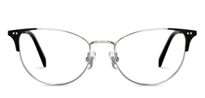 Silver Cat Eye Full Rim Women Eyeglasses by John Jacobs-201408