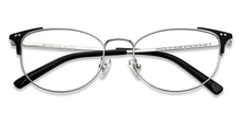Load image into Gallery viewer, Silver Cat Eye Full Rim Women Eyeglasses by John Jacobs-201408