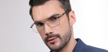 Load image into Gallery viewer, Silver Geometric Full Rim Unisex Eyeglasses by John Jacobs-223236