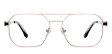 Load image into Gallery viewer, Silver Geometric Full Rim Unisex Eyeglasses by John Jacobs-223236