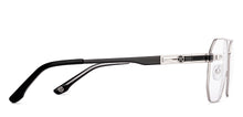 Load image into Gallery viewer, Silver Geometric Full Rim Unisex Eyeglasses by John Jacobs-223236