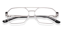 Load image into Gallery viewer, Silver Geometric Full Rim Unisex Eyeglasses by John Jacobs-223236