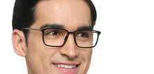 Load image into Gallery viewer, Black Rectangle Full Rim Unisex Eyeglasses by Lenskart Air-215410