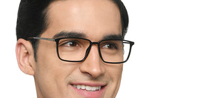 Black Rectangle Full Rim Unisex Eyeglasses by Lenskart Air-215410