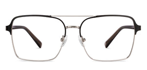 Silver Square Full Rim Unisex Eyeglasses by John Jacobs Online-206801