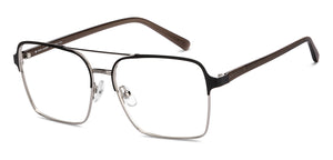 Silver Square Full Rim Unisex Eyeglasses by John Jacobs Online-206801