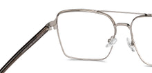 Load image into Gallery viewer, Silver Square Full Rim Unisex Eyeglasses by John Jacobs Online-206801